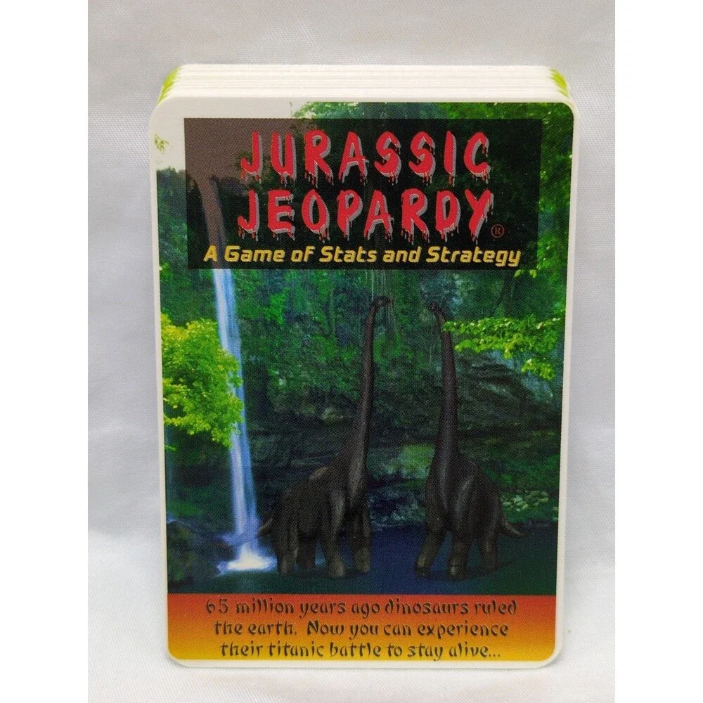 1993 Jurassic Jeopardy A Game Of Stats And Strategy Card Game